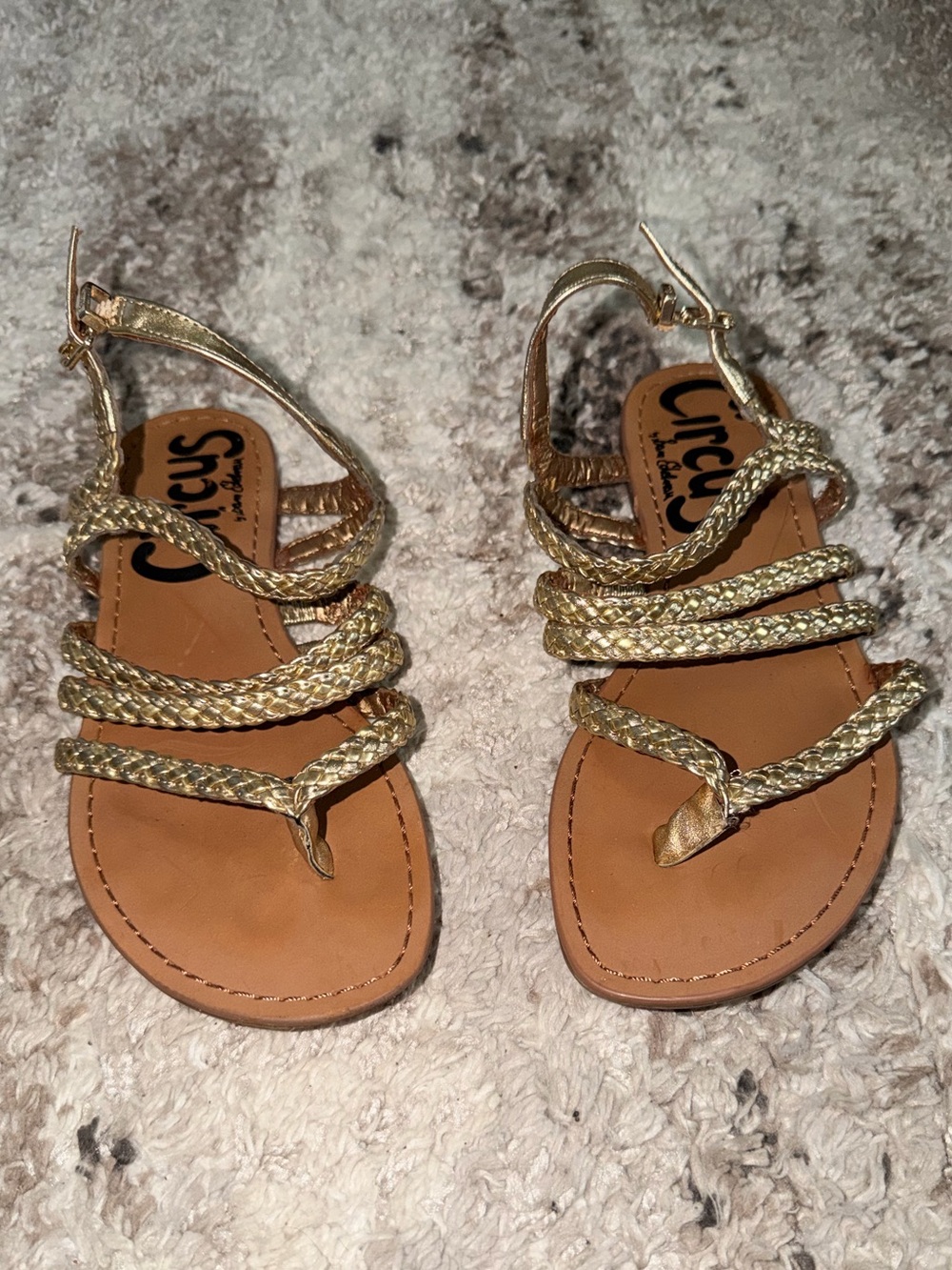 Circus by Sam Edelman Gold Braided Sandals Size 6